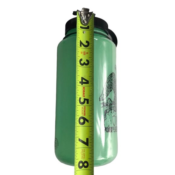 New Green Plastic NALGENE Water Bottle. Black Screw Top Lid. Eagle Design. - Picture 12 of 13